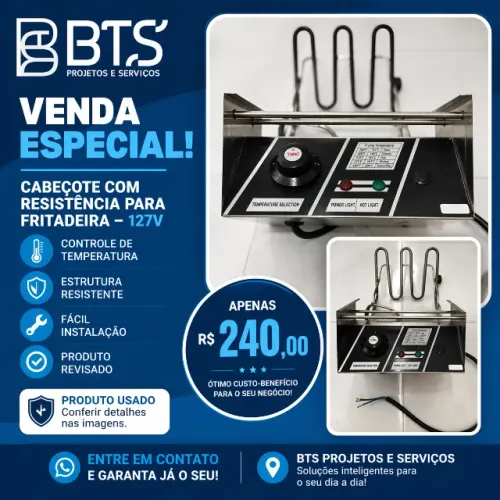 CABEÇOTE DE FRITADEIRA INOX