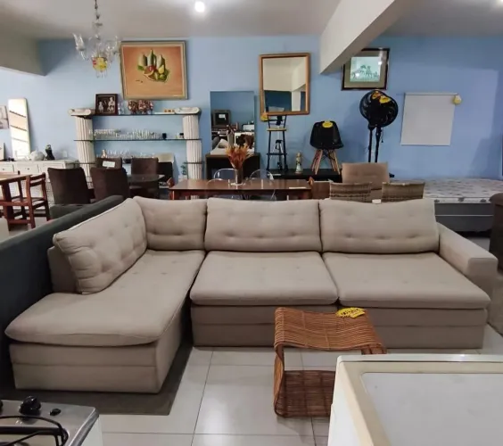 Sofá Retrátil com Chaise alto padrão