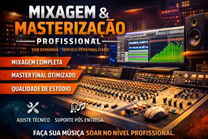 Serviço Profissional de Mixagem & Masterização (Sob Demanda)
