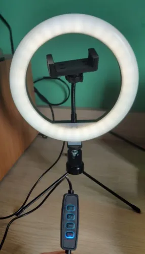 Ring Light para Gravação Caseira - Luz e Intensidade Ajustáveis