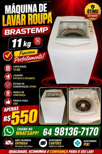 Máquina de lavar roupas Brastemp passamos cartão