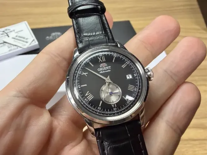 Relógio Orient Bambino V2 38mm Small Seconds Preto