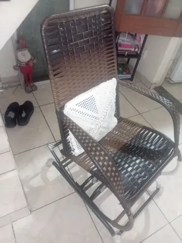 Cadeira de balanço, fibra Junco sintético suporta até 150kg adulto