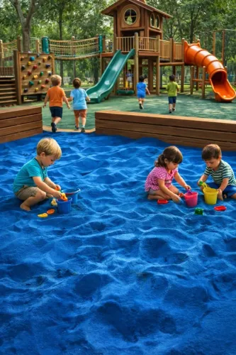 Areias Coloridas e Tratadas para Playgrounds R$4,50 o kilo