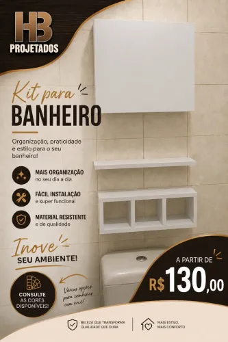 Kit para banheiro branco