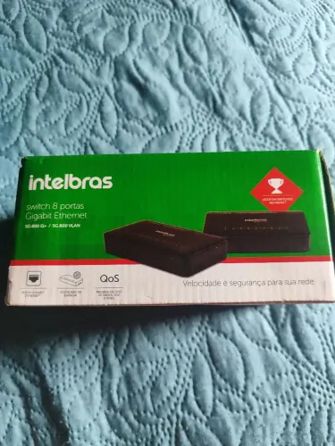 Switch 8 portas gigabit 10/100/1000 Mbps Intelbras 