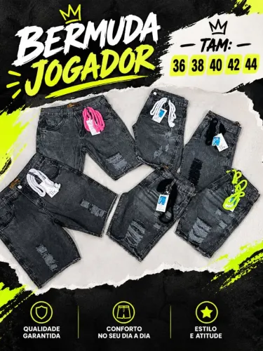 Bermudas jeans com regulador de cordinhas que está em alta estação 
