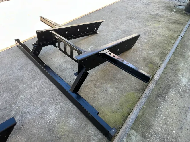 Para choque traseiro e pedaço de chassi suporte de placa, caminhão 3/4. 