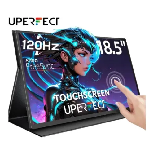 Monitor Portátil Uperfect 18,5 Touch Screen Com Case 120hz HDR Gamer FHD