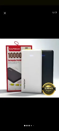 Carregador Portátil Kapbom Ka951 Power Bank<br>10000nmah Preto