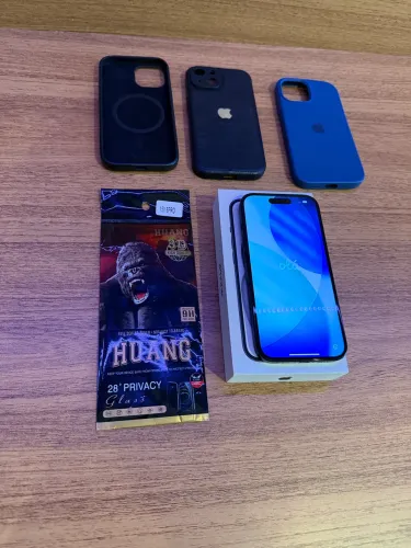 iPhone 15 256Gb caixa, película e 3 capas