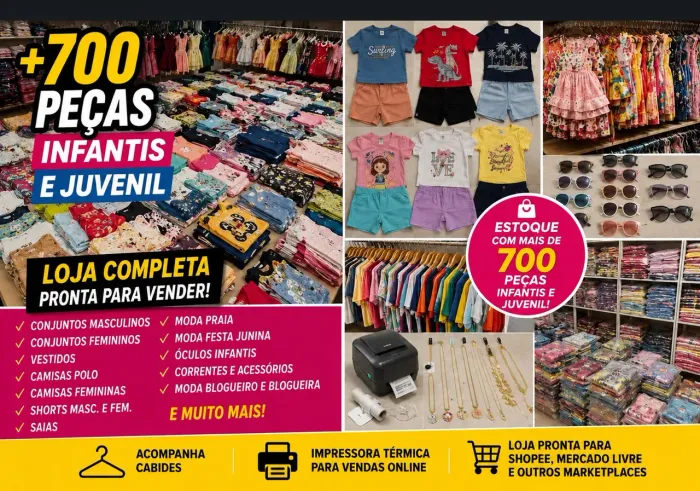 SALDO DE LOJA INFANTIL COMPLETA +700 PEÇAS | SHOPEE E MERCADO LIVRE