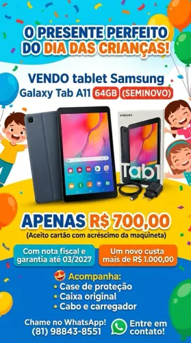 Samsung Galaxy Tab A11 em estado de novo!