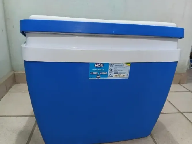 Caixa Térmica Mor 34 Litros Azul