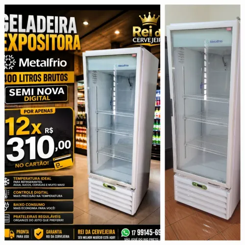 Geladeira expositora refrigerante digital bem novinha 12xR$310 cartão watsap *