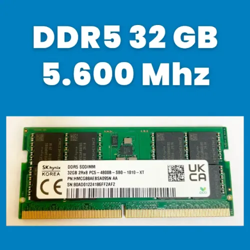 Memória DDR5 32 GB para notebook