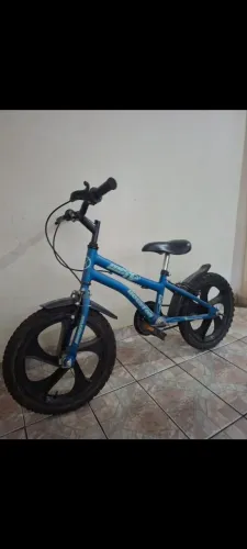 Bicicleta Houston Infantil Aro 16 - Azul com Roda de Liga Preta
