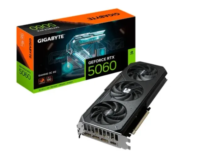 Placa de Vídeo Gigabyte RTX 5060 GAMING OC 8G NVIDIA GeForce, GDDR7, 128bits, DLSS