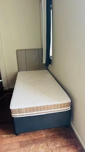 Cama de solteiro ortobom completa + cabeceira