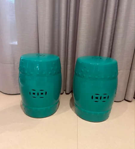 Tamborete de Cerâmica (Decoração)