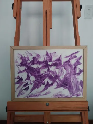 Quadro decorativo pintado à mão. Novo. 45cm×33cm