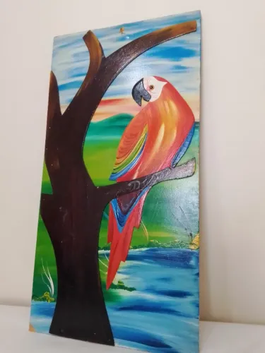 Quadro artesanal em Madeira