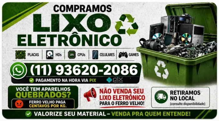 compramos sucata eletronica