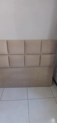 Cabeceira cama casal em suede