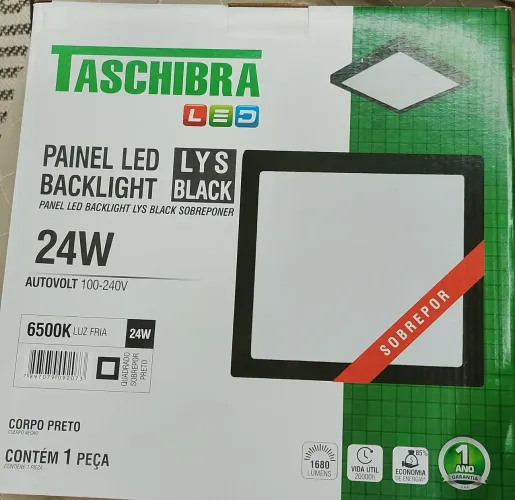 Taschiba painel led Blacklight 24w preto