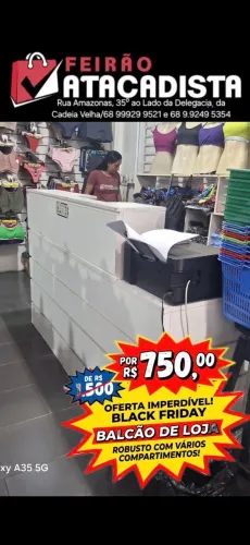 Balcao para Loja com caixa e impressora