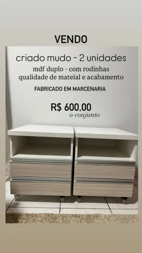 Criado mudo - conjunto MDF