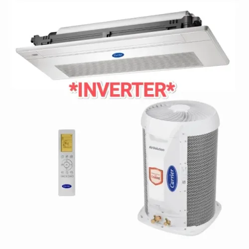 Ar Split Cassete Carrier 1 Via INVERTER 22000 BTUs + Novo + Nota + Garantia + Cartão 12x!