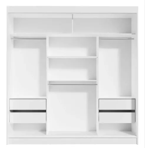 Guarda-roupa Casal Armário Quarto Reno Madesa 3 Portas De Correr Esp Branco 1095H91E