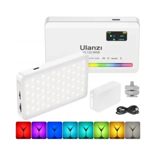 Luz de LED Ulanzi para câmeras/tripés/estabilizadores VL120 RGB (NOVO)