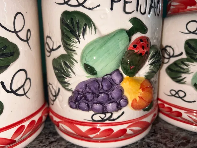 Conjunto de potes porcelana