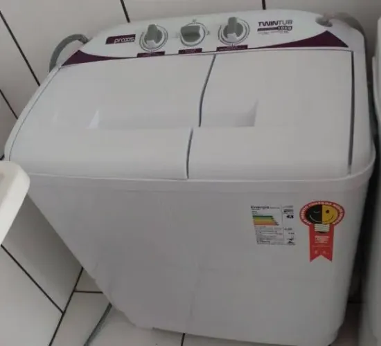 Praxis Máquina de Lavar Roupas 10kg,  2 em 1 Lava 6kg e Centrifuga 4kg 127v Branca