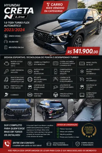 Hyundai Creta N Line 1.0 TB 12V Flex Aut. 2024