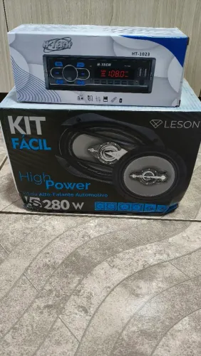 Kit som automotivo rádio bluetooth USB RCA Aux mais par 6 polegadas mais par 69 