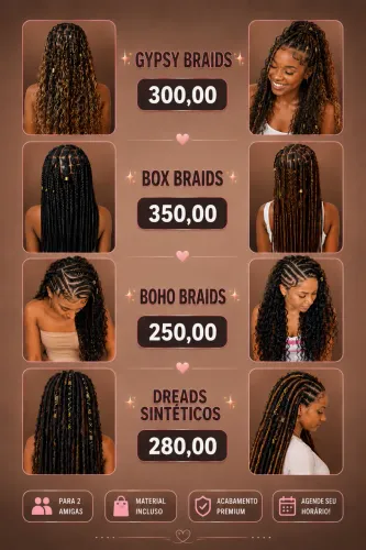 Tranças a domicílio .