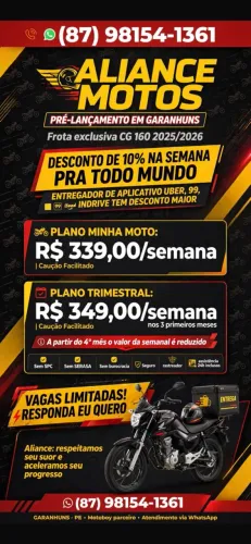 ? Últimas Vagas! Honda CG 160 2025/2026 com Desconto de Lançamento