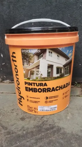 Balde 18L Tinta Emborrachada Branca Fosca Hydronorth