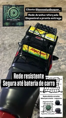 Rede Aranha para capacete moto motoboy
