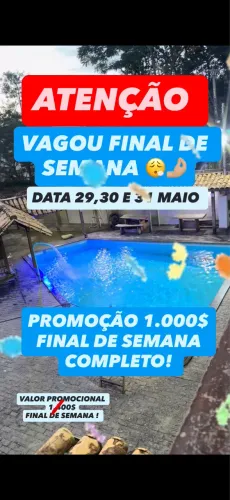 ALUGO SÍTIO PROMOÇÃO PARA ESSE FINAL DE SEMANA