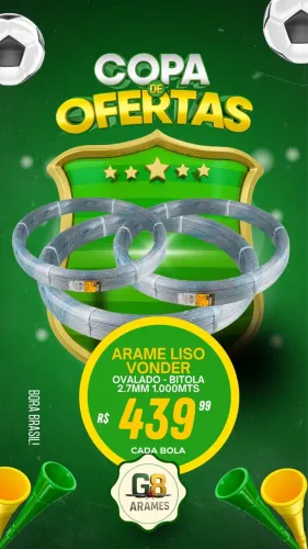 Arame liso 700kgf