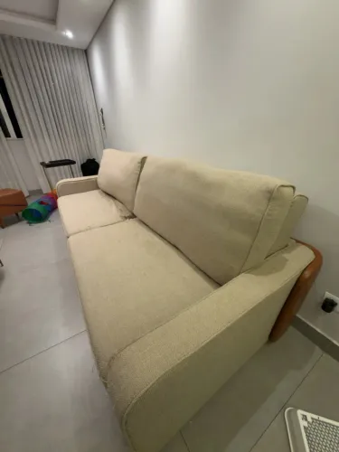 Sofá de linho retrátil sem caixa