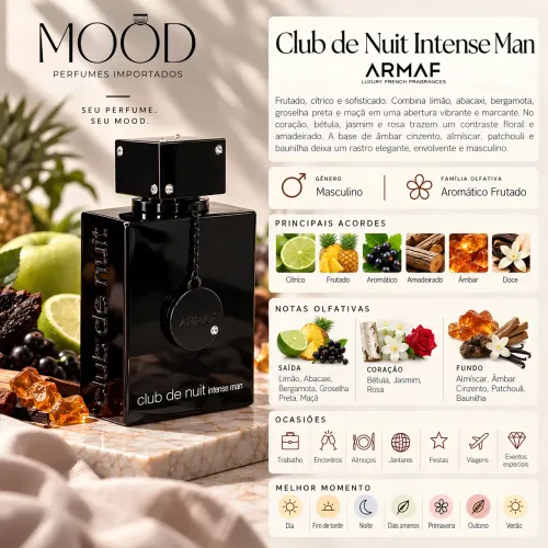 Perfume Árabe Club de Nuit Intende Decant