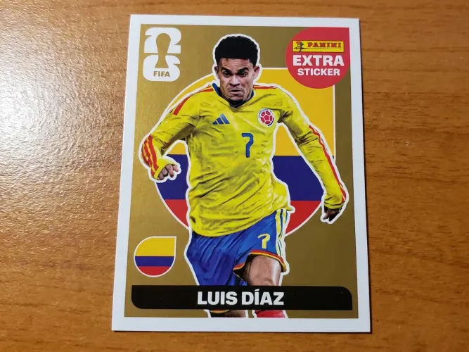 Figurinha Extra - Luis Diaz Ouro - Extra Sticker - Luis Diaz Gold
