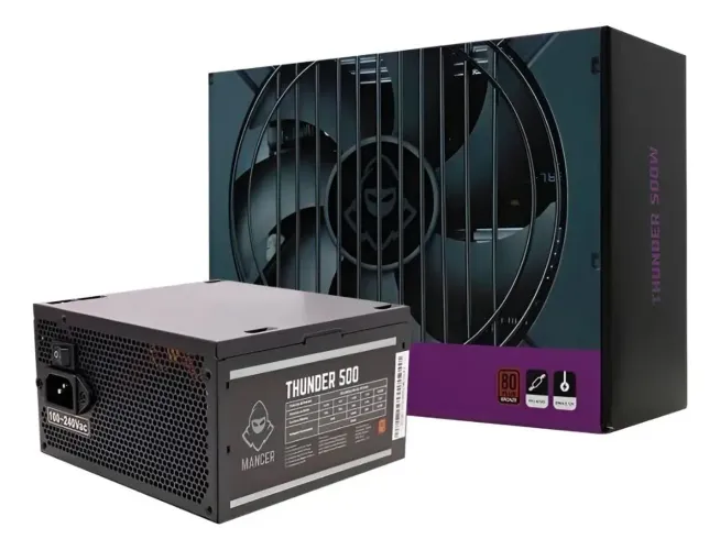 FONTE MANCER THUNDER 500W 80 PLUS BRONZE. NOVA NA CAIXA.