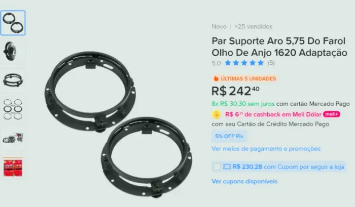 par suporte farol angel eyes