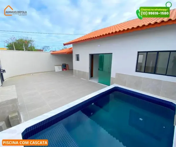 Casa lado praia - 3 Dormitórios - Piscina - Churrasqueira - 5 Vagas
